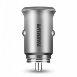 Nincs csomag doboz - Mini kettős USB interfész jármű autós autós töltő LED jelzőfény alumínium töltő adapter