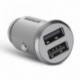 Nincs csomag doboz - Mini kettős USB interfész jármű autós autós töltő LED jelzőfény alumínium töltő adapter
