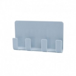 kék - Illessze be a mobiltelefon-töltőállványt Trace 4 Hook Storage Rack Sticky mobiltelefon Ipad töltőállvány fala