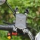 tükörtartó - Motorkerékpár rozsdamentes acélból készült mobiltartóval tölthető navigációs egygombos teleszkópos
