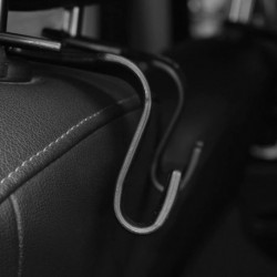 Fekete - 4db új, innovatív autóstílusú hátsó ülés kampók fejtámlára szerelhető akasztótartó táska erszényes
