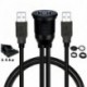 Autó műszerfala süllyesztett USB dokkoló adapter műszerfal panel 3.0 port férfi-női kábel hosszabbító kábel