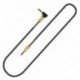 Fekete egyenes vonal - 3,5 mm-es jack audiokábel-csatlakozó 3,5 mm-es férfi-férfi audio Aux kábel autós fejhallgató