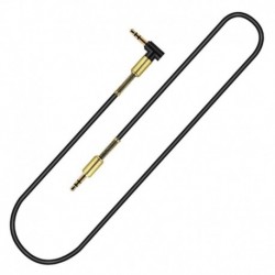 Fekete egyenes vonal - 3,5 mm-es jack audiokábel-csatlakozó 3,5 mm-es férfi-férfi audio Aux kábel autós fejhallgató