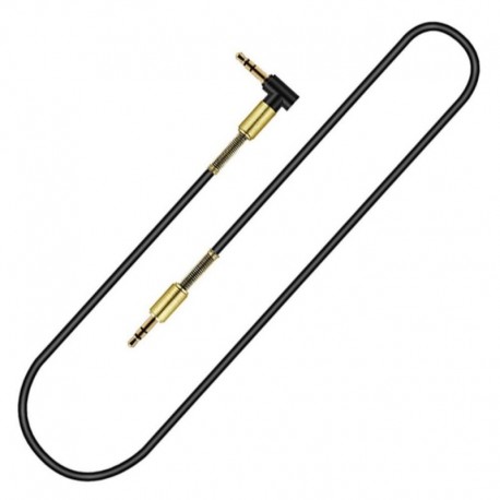 Fekete egyenes vonal - 3,5 mm-es jack audiokábel-csatlakozó 3,5 mm-es férfi-férfi audio Aux kábel autós fejhallgató