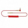 Fekete egyenes vonal - 3,5 mm-es jack audiokábel-csatlakozó 3,5 mm-es férfi-férfi audio Aux kábel autós fejhallgató