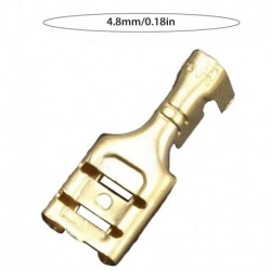 arany 4,8mm 100db - Spade krimpelő terminálok 22-16 Awg 0,5mm2-1,5mm2 elektromos szigetelő hüvely huzal tekercselő