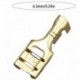 arany 6.3mm 100db - Spade krimpelő terminálok 22-16 Awg 0,5mm2-1,5mm2 elektromos szigetelő hüvely huzal tekercselő