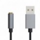 USB-A - 3,5 mm-es digitális audio adapter kábel Kábel számítógép HIFI hangkártya audio adapter USB fejhallgató 2-in1