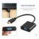 HDMI-kompatibilis férfi - VGA RGB hüvely HDMI-kompatibilis - VGA Video Converter adapter 1080P PC-hez fekete férfi-nő