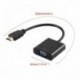 HDMI-kompatibilis férfi - VGA RGB hüvely HDMI-kompatibilis - VGA Video Converter adapter 1080P PC-hez fekete férfi-nő