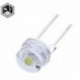 10PCS ÚJ F8 8mm 0.5W 3.0-3.2V szalmakalap LED fehér Szuper fényes LED lámpa széles látószögű átlátszó LED lámpa