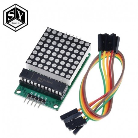 8x8 8 * 8 MAX7219 Dot Led Matrix modul MCU LED kijelző vezérlő modul Arduino 5V interfész modul kimeneti bemenetéhez