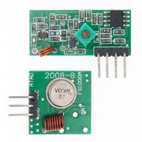 433Mhz - 433 MHz RF vezeték nélküli adó modul és vevő készlet 5 V DC 433 MHz vezeték nélküli Arduino Raspberry Pi