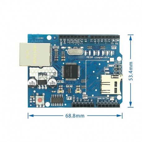 Pajzs Ethernet Pajzs W5100 R3 UNO Mega 2560 1280 328 UNR R3 W5100 Fejlesztő lap Arduino számára