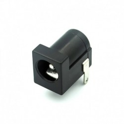 100 db DC-005 fekete DC tápcsatlakozó aljzat csatlakozó DC005 5,5 * 2,1 mm 2,1 aljzat Kerekítse a tűt