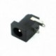 100 db DC-005 fekete DC tápcsatlakozó aljzat csatlakozó DC005 5,5 * 2,1 mm 2,1 aljzat Kerekítse a tűt