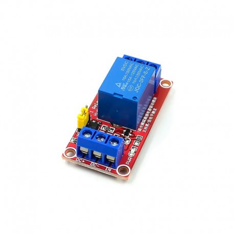 Piros 5V-os 1 csatornás relemodul-panel árnyékolása optocsatolóval Támogatja a magas és az alacsony szintű kiváltót 1