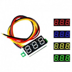 Sárga - 0,28 hüvelykes 2,5 V-40 V mini digitális voltmérő feszültségmérő mérő piros / kék / sárga / zöld LED