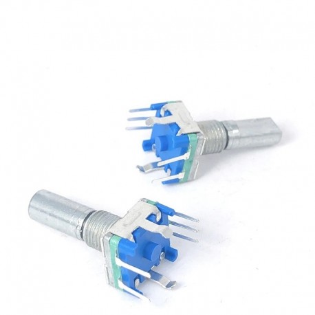 Eredeti, Rotációs kódoló, kódkapcsoló / EC11 / audio digitális potenciométer, kapcsolóval, 5Pin, fogantyú hossza 20mm