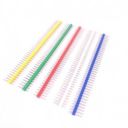 10db / tétel 2,54mm Zöld   Fehér   Piros   Sárga   Kék egysoros férfi 1X40 1 * 40 tűs fejléc ROHS CGKCH090