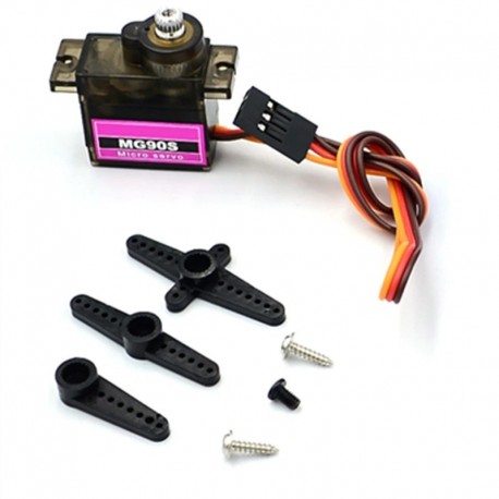 10db MG90S Fém fogaskerék Digital 9g Servo Rc helikopteres repülőgép MG90 9G autóhoz