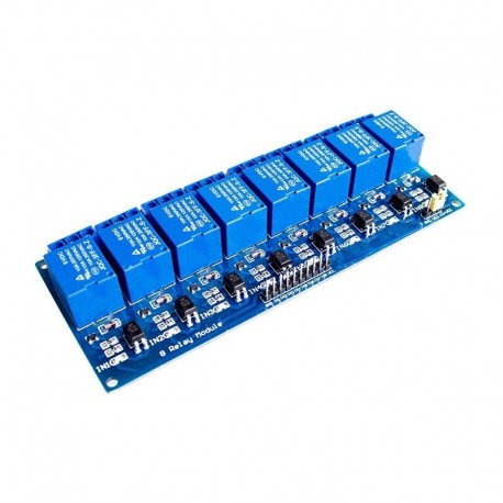 1db 8-csatornás optocsatolóval 8-csatornás relemodul relé vezérlőpanel PLC relé 5V modul
