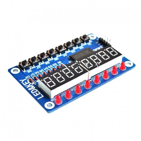 1db-os kijelző AVR új, 8 bites digitális LED-cső 8-bites TM1638 modulhoz