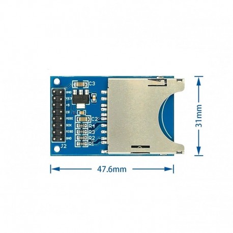 5PCS / LOT olvasó és író modul SD kártya modul foglalat foglalat olvasó ARM MCU-hoz