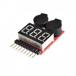 1-8S Lipo / Li-ion / Fe RC helikopteres repülőgépes hajó stb. Akkumulátor feszültsége 2 IN1 tesztelő alacsony