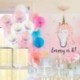 15db B - 1 készlet Egyszarvú party léggömbök Születésnapi balon Egyszarvú dekoráció Latex Confetti léggömb