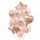 5db konfetti ballon - Rózsa arany konfetti ballonok fólia pezsgő csillag léggömb esküvői latex ballon globos BabyShower