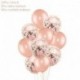 10db keverős léggömb - Rózsa arany konfetti ballonok fólia pezsgő csillag léggömb esküvői latex ballon globos