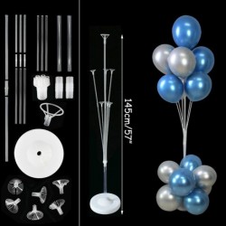 7tube 145cm állvány - 1 készlet lufi tartó oszlop állvány tartó matricák esküvői gyerekek születésnapi party baba