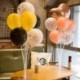 állvány és 7db ballon - 1 készlet lufi tartó oszlop állvány tartó matricák esküvői gyerekek születésnapi party baba