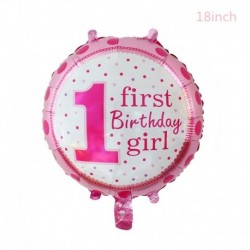 Stílus6 - Baby Boy Girl 1. születésnapi party fólia léggömbök készlet rózsaszín kék szám fólia léggömbök
