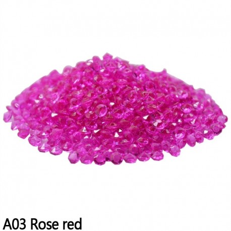 rózsavörös - Esküvői dekoráció 1000PCS 4,5 mm-es kézműves kristály konfetti asztal szórja át a kristályokat