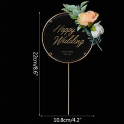 Boldog esküvő - Kreatív boldog születésnapot akril fém tortafedéllel a születésnapi torta díszítéséhez tortaöntő