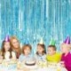 királykék - 2Pack Party háttér fémes fólia rojt talmi függöny felnőtt gyerekek születésnapi party esküvői