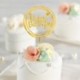 Ezüst-2 - Boldog születésnapot tortafedél akril arany ezüst torta zászló cupcake fedél fiú fiú lány születésnapi