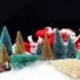 4,5 cm-ezüst - 12db mini karácsonyfa fenyőfa DIY karácsonyi díszek otthoni asztalhoz Navidad Xmas díszek újévi