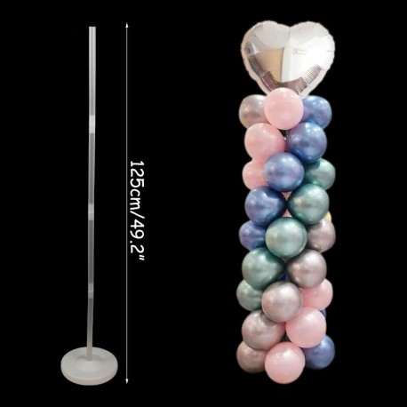1Set 125 cm-es oszlop - 7Tubes lufi állvány léggömb tartó oszlop konfetti léggömb baba zuhany gyerekek születésnapi