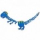 dinoszaurusz szalagcím - Dinoszaurusz party kellékek dinoszaurusz lufi papír füzér gyerekeknek fiú születésnapi party