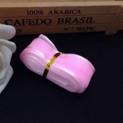 T02 - 5M 25 mm-es szatén élű organza szalag esküvői party dekorációhoz Kézzel készített szalag ajándékcsomagolás