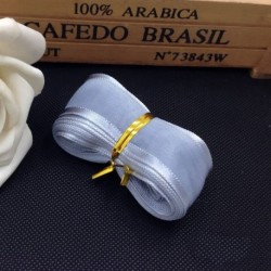 T17 - 5M 25 mm-es szatén élű organza szalag esküvői party dekorációhoz Kézzel készített szalag ajándékcsomagolás