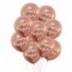 Arany - 10db 12 hüvelykes boldog születésnapot nyomtatott króm metál latex lufi hélium fém globos gyerekek születésnapi
