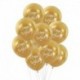Arany - 10db 12 hüvelykes boldog születésnapot nyomtatott króm metál latex lufi hélium fém globos gyerekek születésnapi