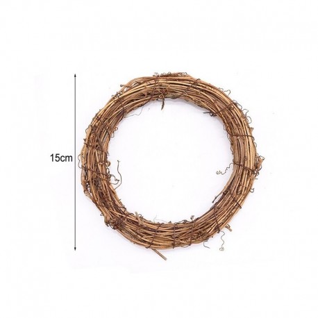 15cm - Esküvői dekoráció koszorú természetes rattan koszorú koszorú DIY kézműves dekoráció otthoni ajtó nagyfa
