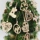 A - 3db Vintage karácsonyi fa medálok díszek DIY fa kézműves karácsonyi díszek karácsonyfa függő díszek ajándékok