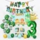 1set torta teteje - Dinoszaurusz konfetti latex lufi boldog születésnapot transzparens gyerekek dzsungel vadon élő állatok
